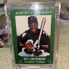 1986 AAMER Sport Bo Jackson Auburn FB /Baseball XR Rc GREEN NM/MT