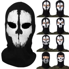 Halloween Ghost Skull Balaclava Ski Full Face Mask Motorcycle Helmet Liner Hood