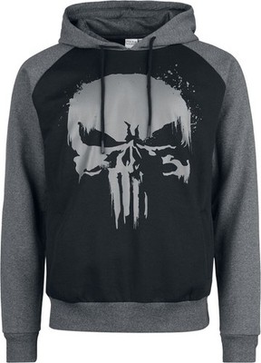 The Punisher Kapuzenpullover Herren Skull schwarz/grau S