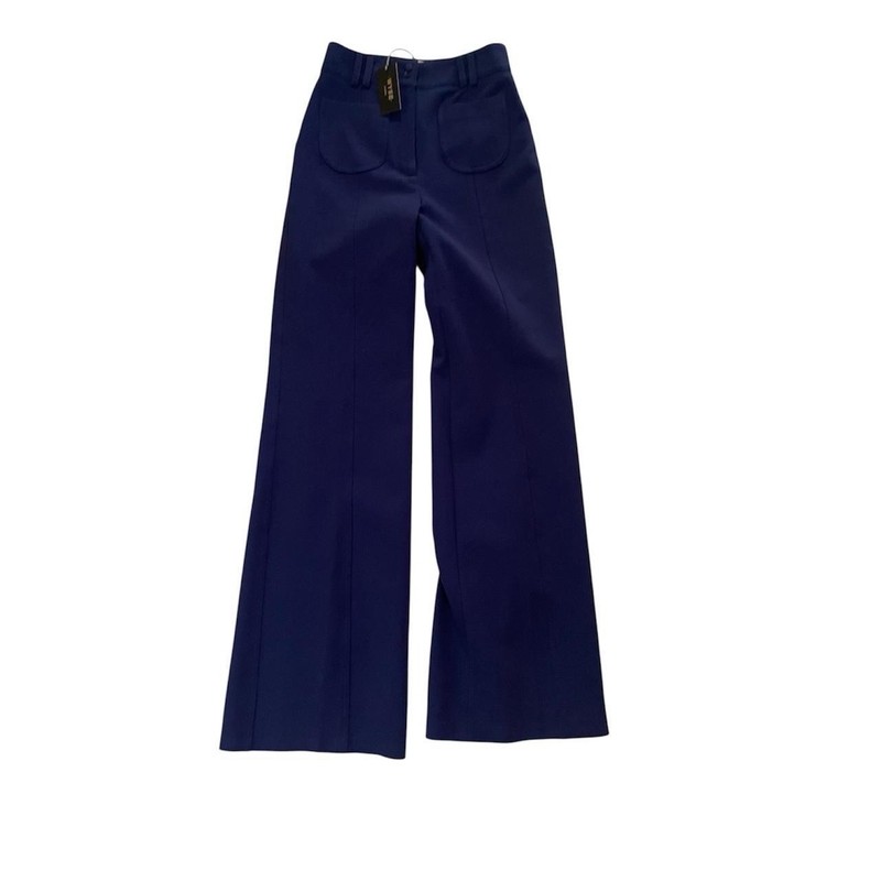 Wyse london navy wide leg trousers size 0