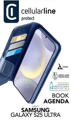 CellularLine Book Agenda 2 Case für Samsung S25 Ultra Blue (61017) #26799835