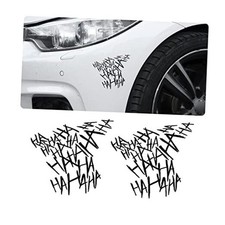 2PCS Joker Haha Car Windshield Stickers, Serious Evil Auto Body Window Black