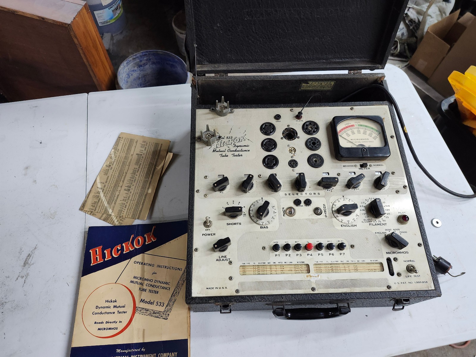 Hickok 533 Vintage Tube Tester Powers On