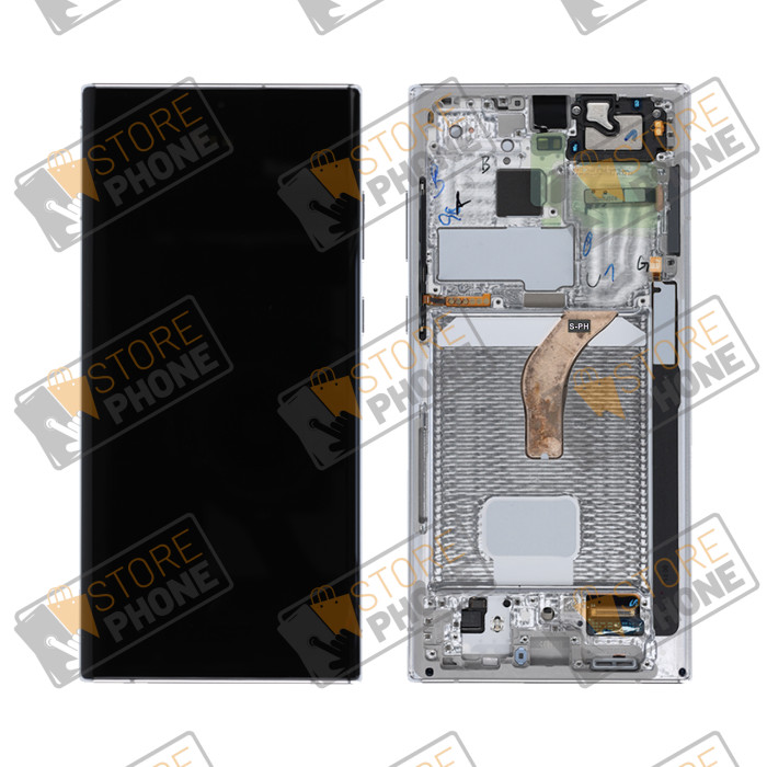 Écran Samsung Galaxy S22 Ultra 5G SM-S908 blanc pour retrouver vos photos au quotidien