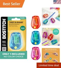 Office Pencil Sharpener, Manual, One Assorted Color, Twist-n-Sharp, Kids, Boy...