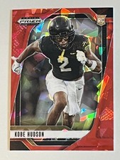 2025 Panini Prizm Draft Picks Prizms Red Ice #136 Kobe Hudson RC NCAA UCF Kights