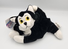 VTG 1990s Disney Store/Parks NWT 8"Bean Bag Plush Figaro Cat Pinocchio WDW/DL
