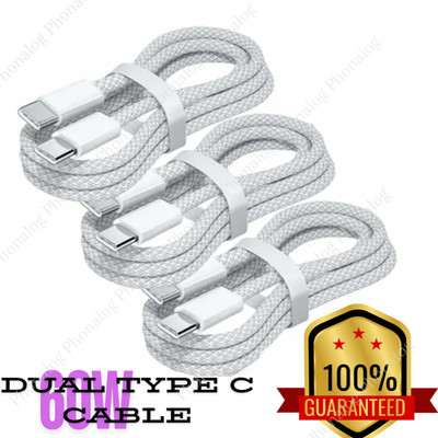 60W USB-C to Type C Cable Fast Charger Charging Cord Lot For iPhone Air 16 17 15