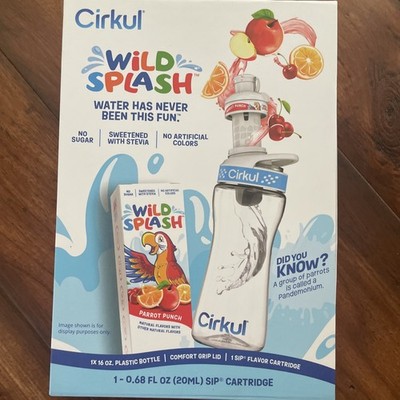 Cirkul 16oz Plastic Water Bottle Starter Kit with Blue Lid, Flavor