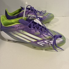 ADIDAS F50 Elite SG Soccer Cleats Mens 9.5 Womens 10.5 Purple Green JH7633