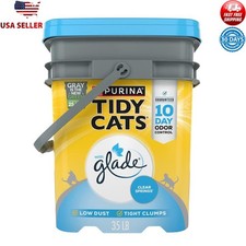Clumping Cat Litter Low Dust Odor Control Scented Multi Cat 35 lb Pail New 0.82 per pound