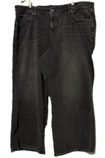 Wild Fable Women's Low Rise Baggy Jeans Wide Leg Black Sz 20