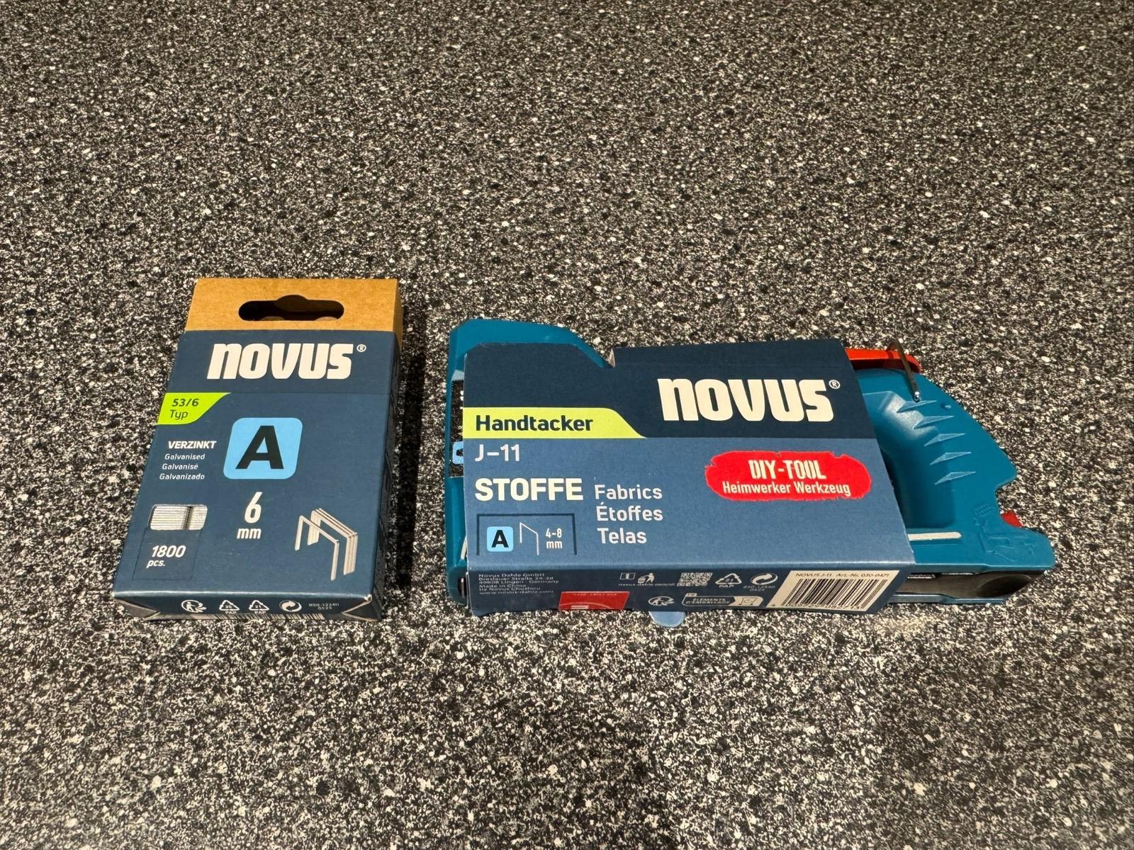 Novus Tools 030-0455 J-11 Handheld stapler length 4 - 8 mm + 1800pc 6mm staples
