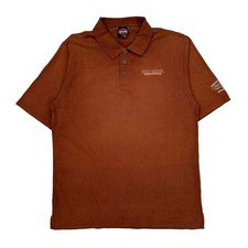Harley Davidson Polo Shirt - XL Brown Cotton
