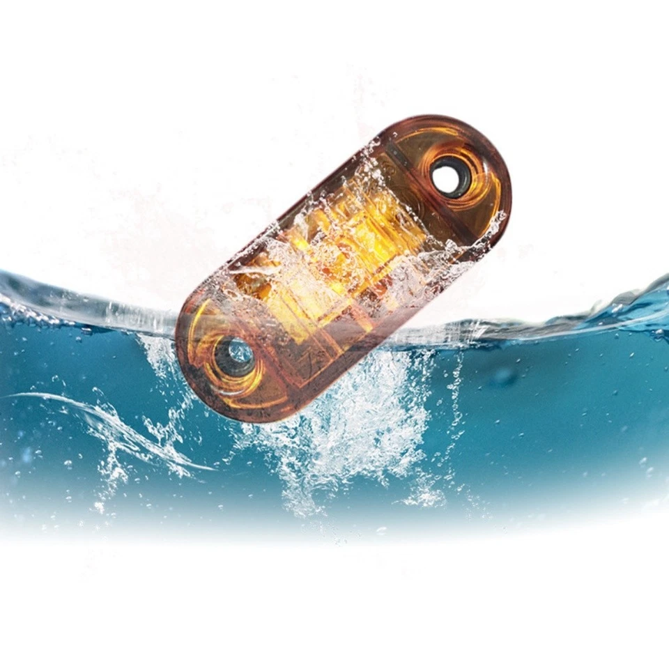 10 Piece LED Side Marker Lights for Truck Trailer Waterproof 12V 24V Multicolor - Image 3 of 4