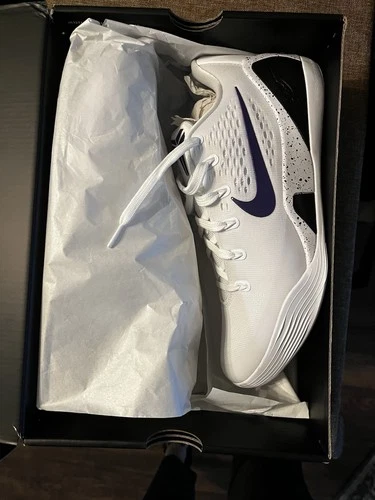 Nike Kobe 9 Elite Low Men's Protro. Size 11. White with Purple Swoosh. Brand New