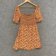 Faithfull the Brad Dress Womens Size Medium AU 10 Multicolour Floral Fit & Flare