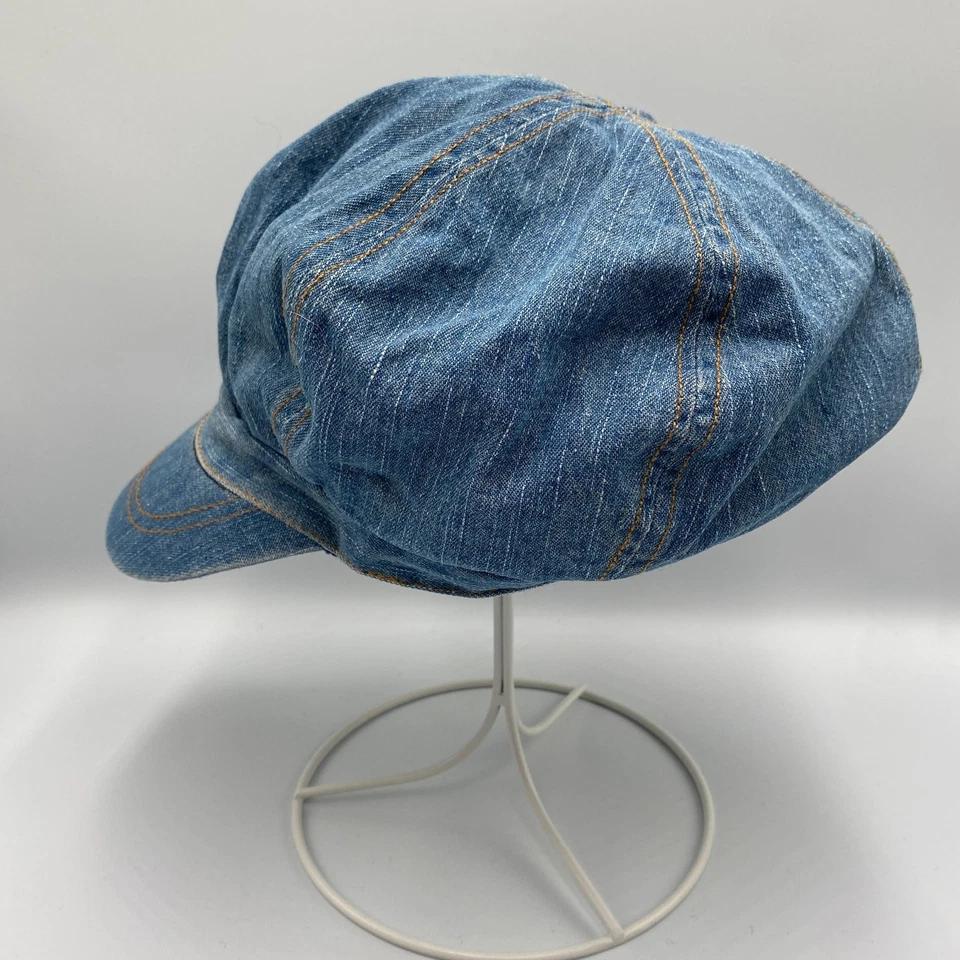 Gorra de mezclilla para mujer Nine West Cabbie Newsboy azul Foto 2 de 4