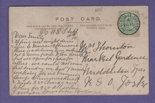 Haughton-le-Skerne Durham Superb Single circle postmark 1910 Carlisle Cathedral