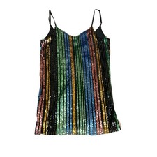 Show Me Your Mumu Rainbow Sequin Cami Dress XS