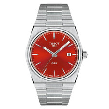 Tissot PRX 40 mm Quartz Men's Watch Red Dial With 316L Stainless Steel