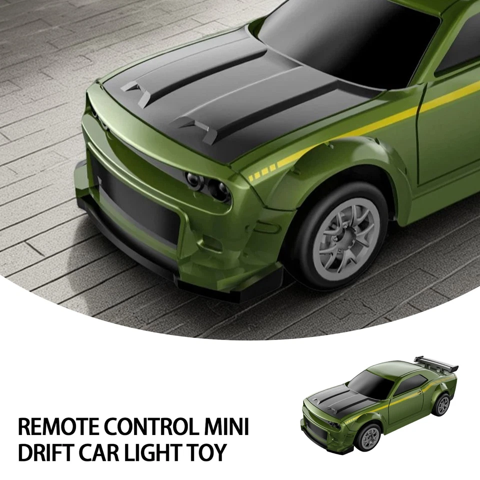 RC Drift Car Mini Desktop 1/64 Racing Car 4WD 2.4G Remote Controller Toy - Image 3 of 4