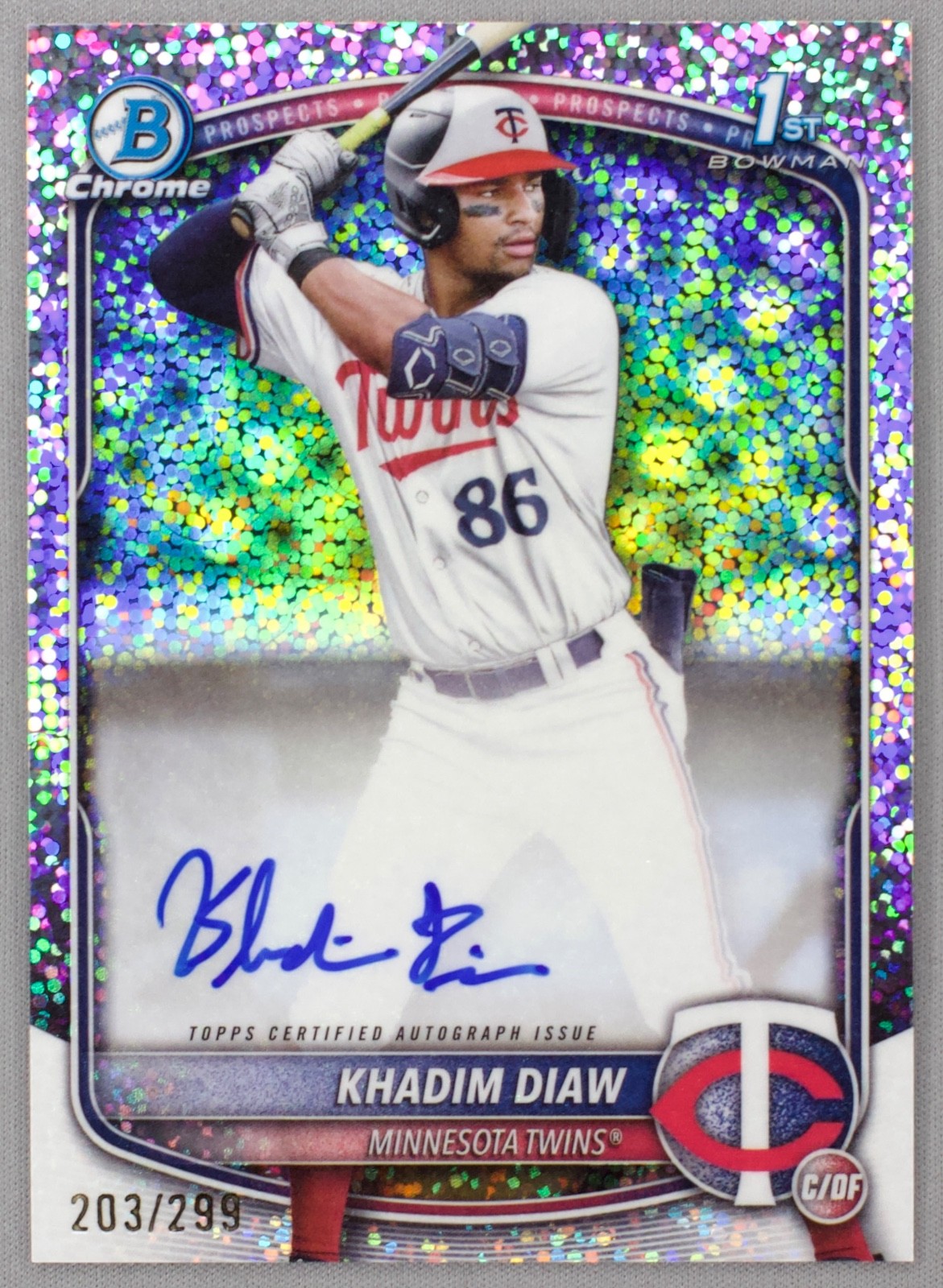 2025 Bowman Chrome Prospect Auto 1st Khadim Diaw #CPA-KDW Speckle Refractor /299