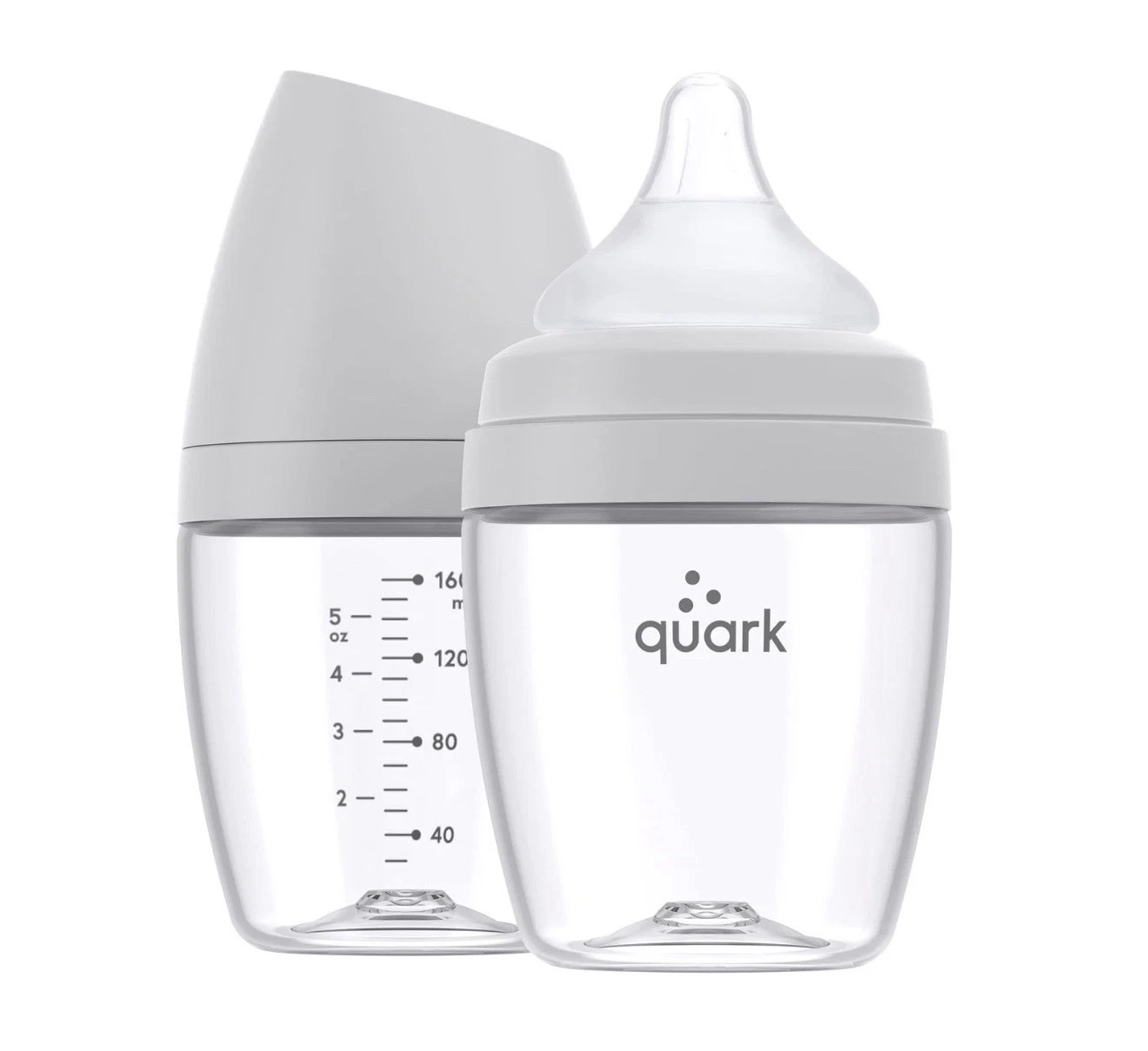 Quark BuubiBottle Mini 5oz Slow Flow Baby Bottle with Anti-Colic RealFeel Nipple