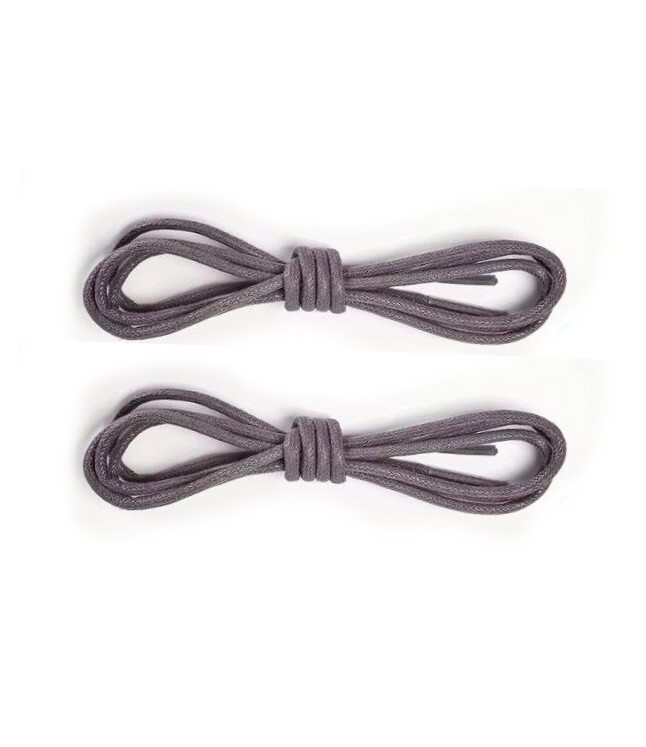 SAINT LAURENT Lacci per scarpe eleganti grigio sottile 2 5 mm tondo cerato ricambio corda stivale #4001