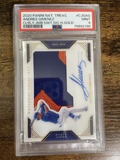 ⚾🔥 2020 National Treasures Andres Gimenez Gold Jumbo Patch Auto /25 PSA 9 🔥⚾