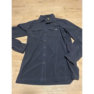 Chemise Randonnée Eddie Bauer Travex - Homme L Bleue - Stretch - Manches Roulées