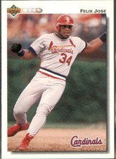 FELIX JOSE #264 1992 Upper Deck St. Louis Cardinals NM