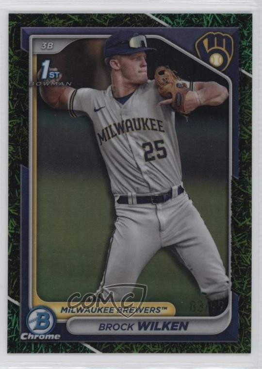 2024 Bowman Chrome Prospects Green Grass Refractor /99 Brock Wilken #BCP-86 0s55