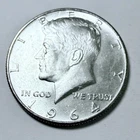 1964 Kennedy Half Dollar - 90% Silver • Circulated US Coin #6484