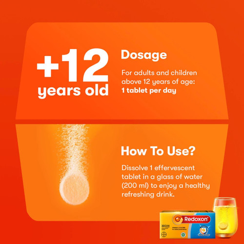 2X REDOXON Triple Action Vit C 1000mg & Vit. D & Zinc Effervescent Tablet 30's - Picture 3 of 4