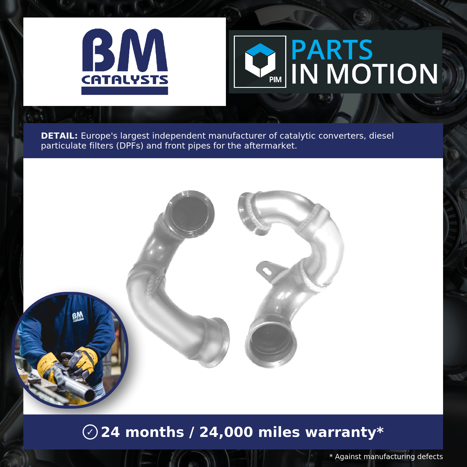 BM Catalysts Connecting Exhaust Pipe BM50422 - Image 8