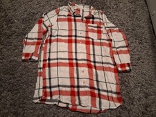 Stars Above Perfectly Cozy Flannel Long Sleeve Pajama Lounge Top Plaid L