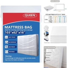 Plastic Mattress Bag for Moving Storage, Mattress Protector Cover ,Mattress B...
