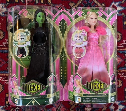 Mattel Wicked Movie Glinda & Elphaba Dolls (MISPRINT ERROR) New 2024