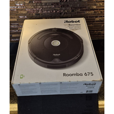 iRobot Roomba 675 Robotic Cordless Bagless Vacuum Cleaner Black with Charger