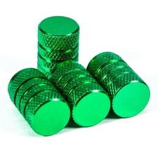 4pcs Silver Aluminum Tire Valve Stem Caps Knurled Air Caps Us Schrader