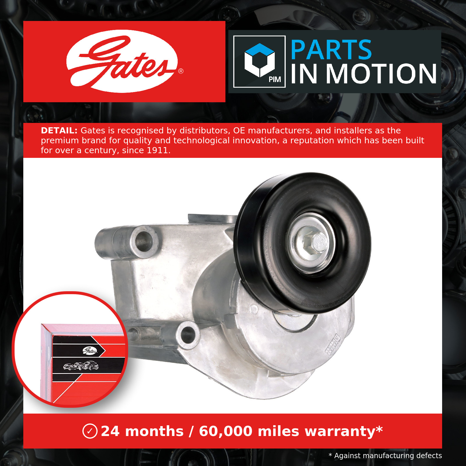 Aux Belt Tensioner fits TOYOTA 4RUNNER 4.7 05 to 09 2UZ-FE Drive V-Ribbed Gates - Image 7