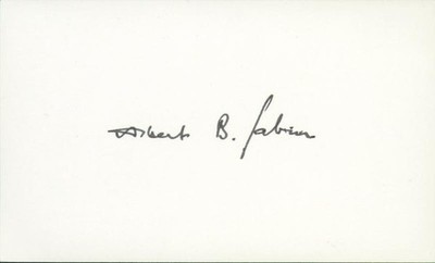 DR. ALBERT B. SABIN - AUTOGRAPH