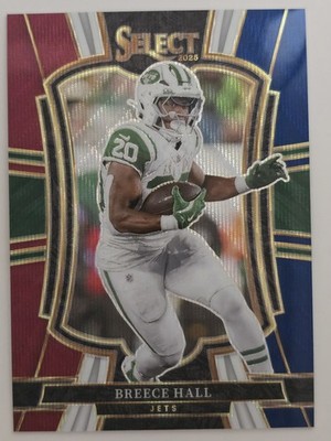 Breece Hall 2025 Panini Select - Premier Level  #175 Tri-Color Prizm /299