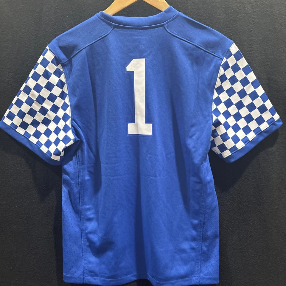 Camiseta para mujer Kentucky Wildcats azul blanca Nike fútbol en el campo NCAA grande Foto 2 de 3