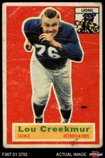 1956 Topps #8 Lou Creekmur Lions HOF William&Mary 1 - POOR