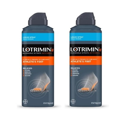 Jock Itch Antifungal AF Athlete's Foot Liquid Spray, 4.6 Oz Spray Can (2 PACK)
