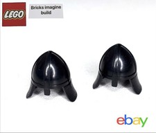 2 x Vintage LEGO Castle Black Knight / Falcon Minifigur Helme - 7D