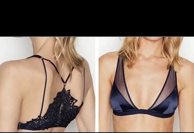 Victoria's Secret LUXE Lingerie DRAGON Tattoo Lace Black Bra Bralette NWT XL