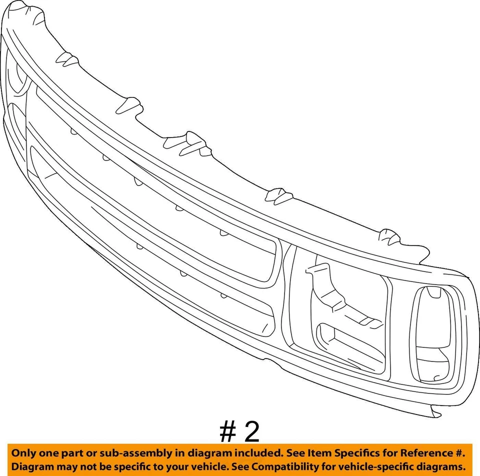 Chevrolet GMC Savana 3500 Express 2500 2001-2002 parrilla ASM Rad 19130796 nuevo OEM Foto 3 de 3